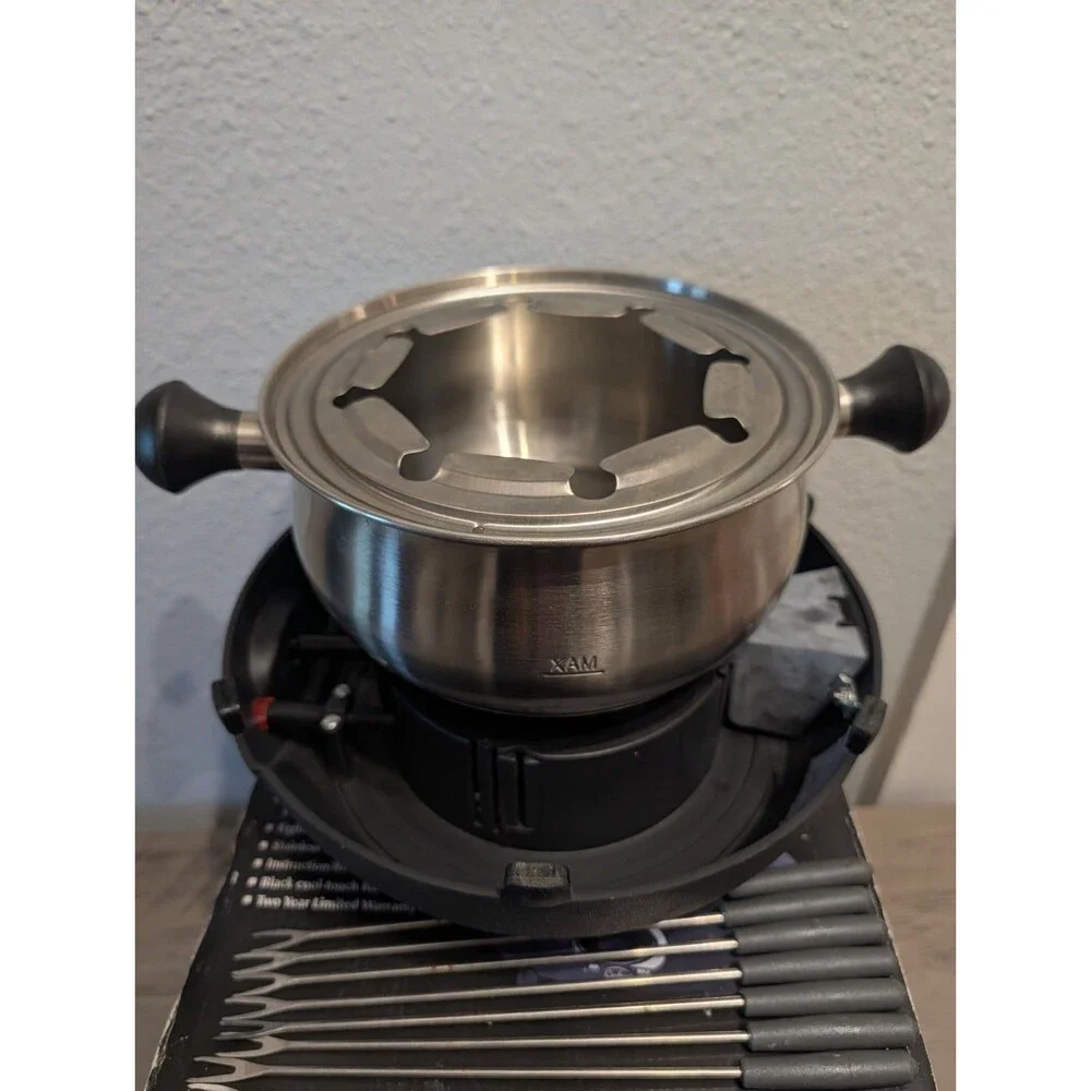 Crofton FG868 Electric Fondue Set 1.9 Qt 8 Forks Box Manual Tested Works